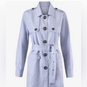 NWT Cabi Tanner Trench Coat Periwinkle Blue Silver Lake, size M